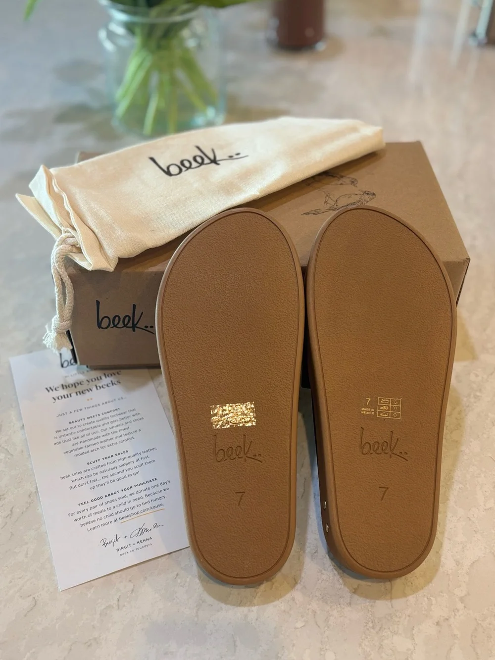 Beek Chick Sandal Slide in Black Leather - Picture 9 of 9